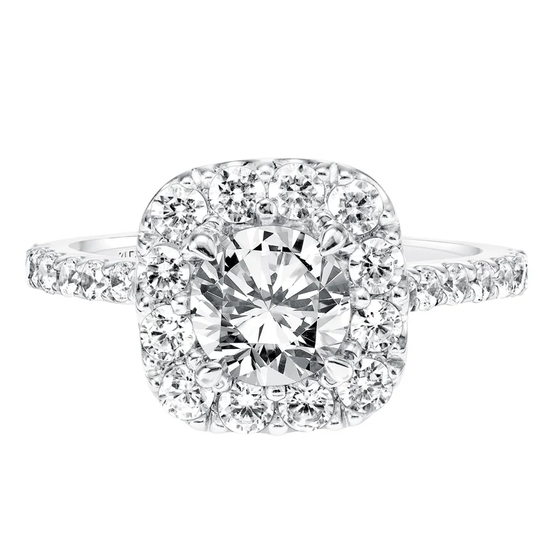 Frances' Classic Diamond Halo Engagement Ring  - 31-V734ERW