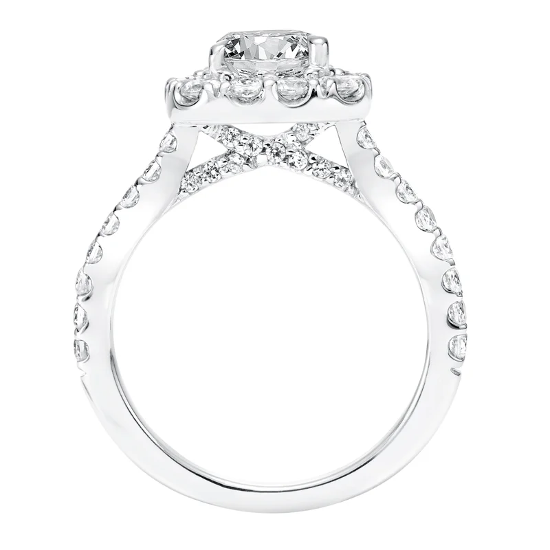 Frances' Classic Diamond Halo Engagement Ring  - 31-V734ERW