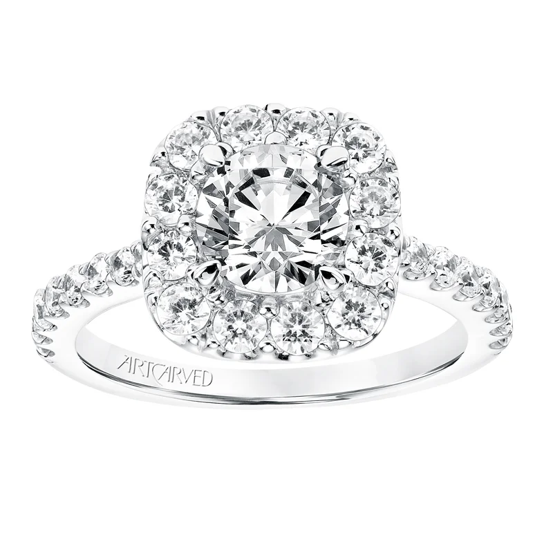 Frances' Classic Diamond Halo Engagement Ring  - 31-V734ERW