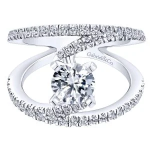 14k White Gold Nova Engagement Ring