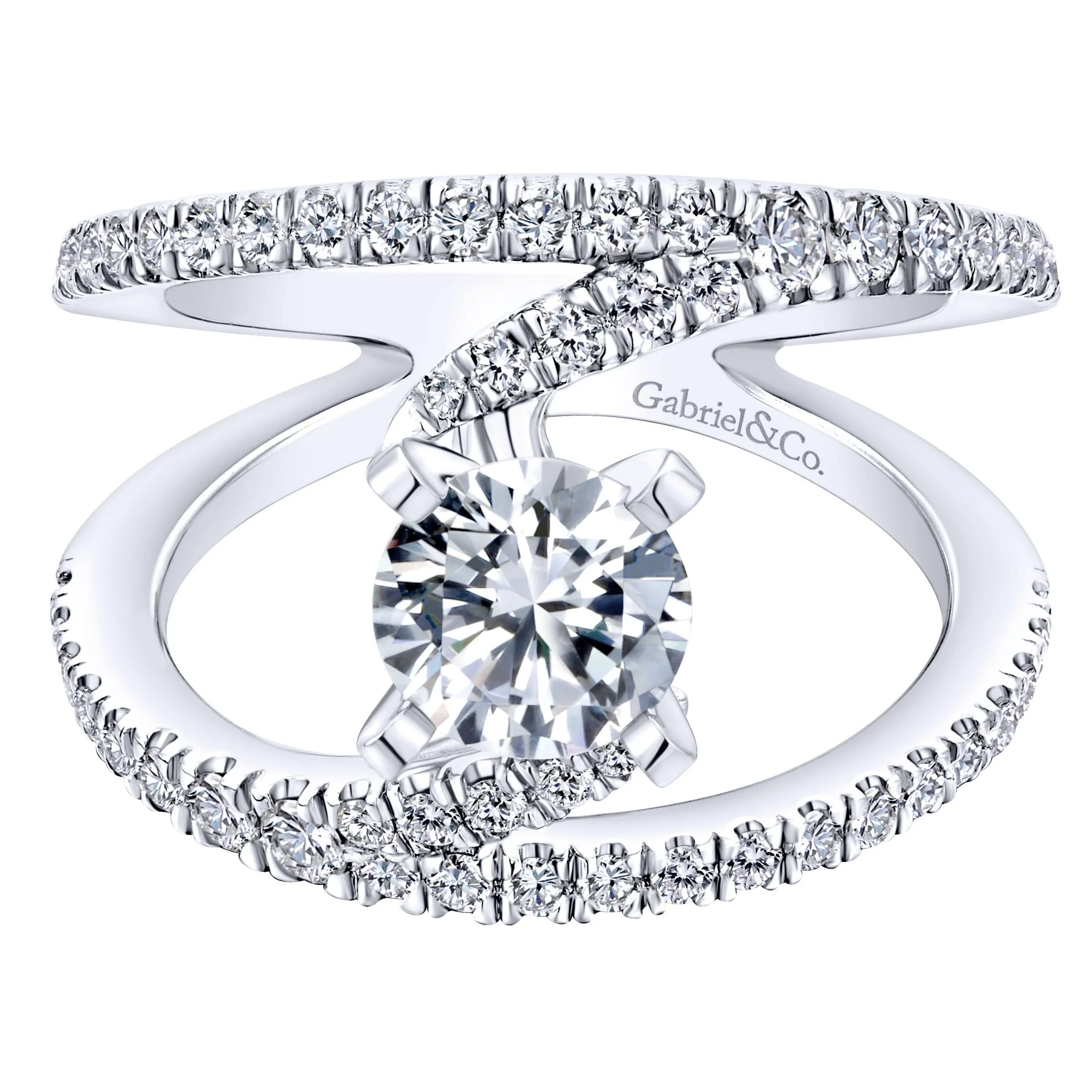 14k White Gold Nova Engagement Ring