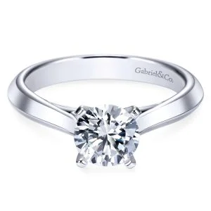 Modern Solitaire Diamond Engagement Ring