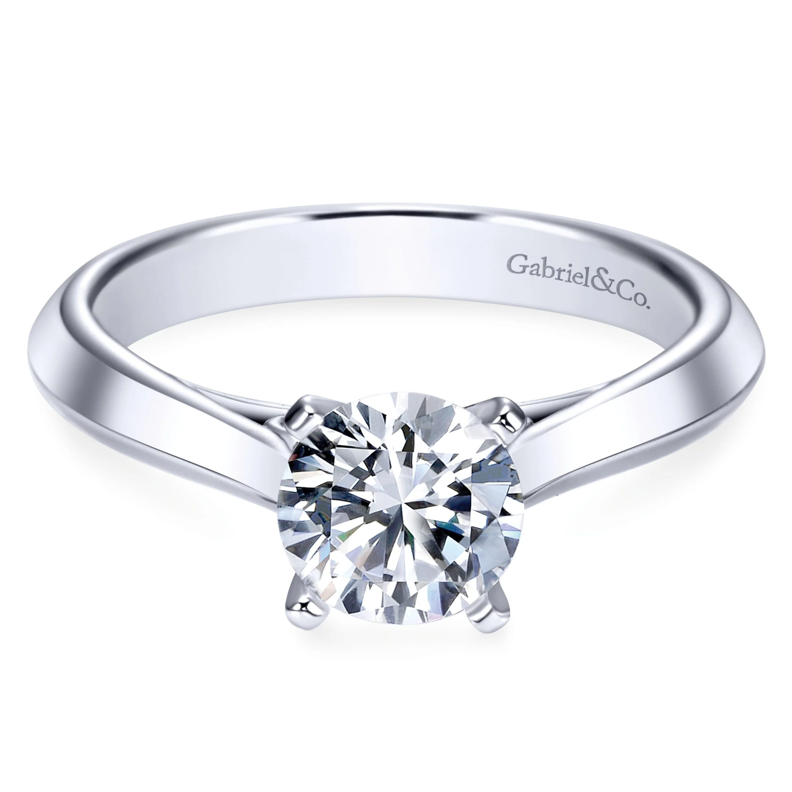 Modern Solitaire Diamond Engagement Ring