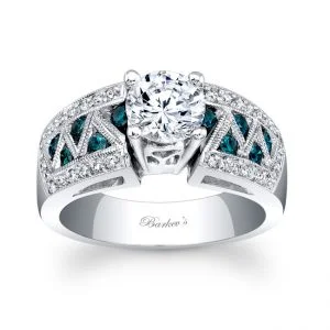 Blue Diamond Ring