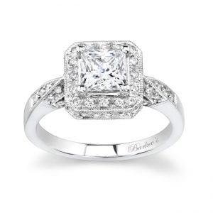 Unique Halo Engagement Ring - 7088LW