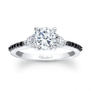 Black Diamond Engagement Ring