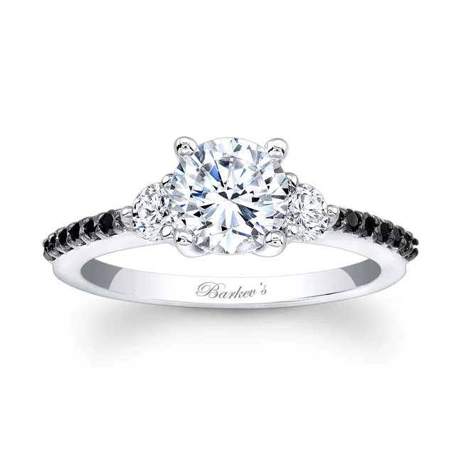 Black Diamond Engagement Ring