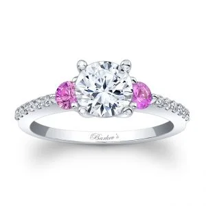 Engagement Ring With Pink Sapphires