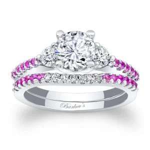Pink Sapphire Engagement Ring