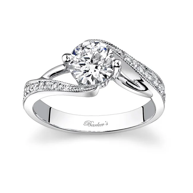 White Gold Engagement Ring - 7605LW