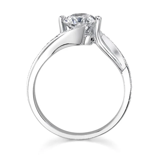 White Gold Engagement Ring - 7605LW
