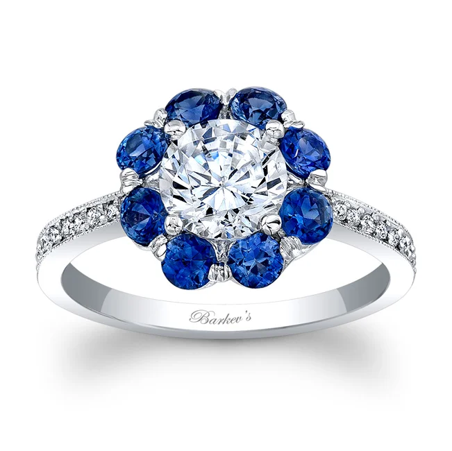 Blue Sapphire Engagement Ring