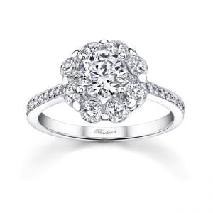Flower Engagement Ring - 7661LW