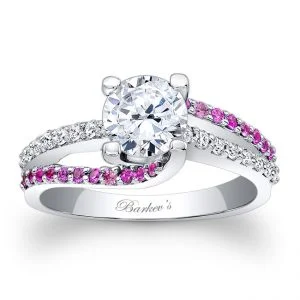 Engagement Ring With Pink Sapphires
