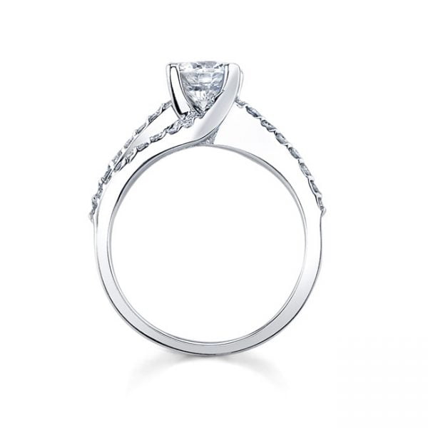 White Gold Engagement Ring - 7677LW