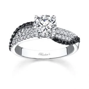 Black Diamond Engagement Ring - 7690LBKW