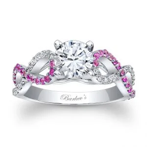 Engagement Ring With Pink Sapphires