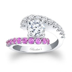 Pink Sapphire Engagement Ring