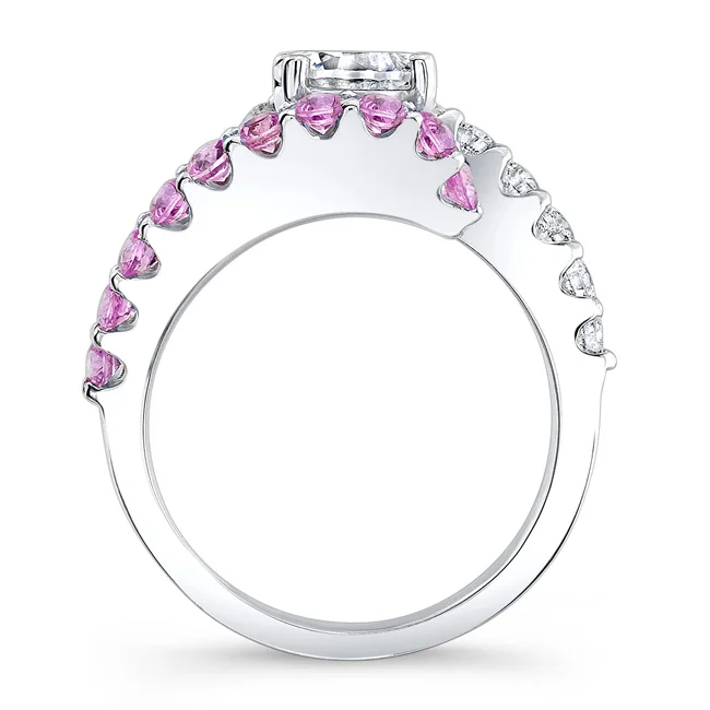Pink Sapphire Engagement Ring