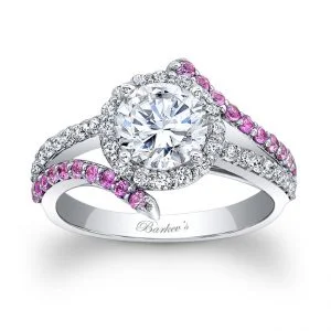 Engagement Ring With Pink Sapphires