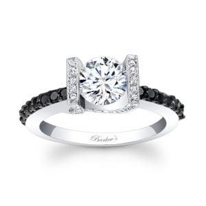 Black Diamond Engagement Ring
