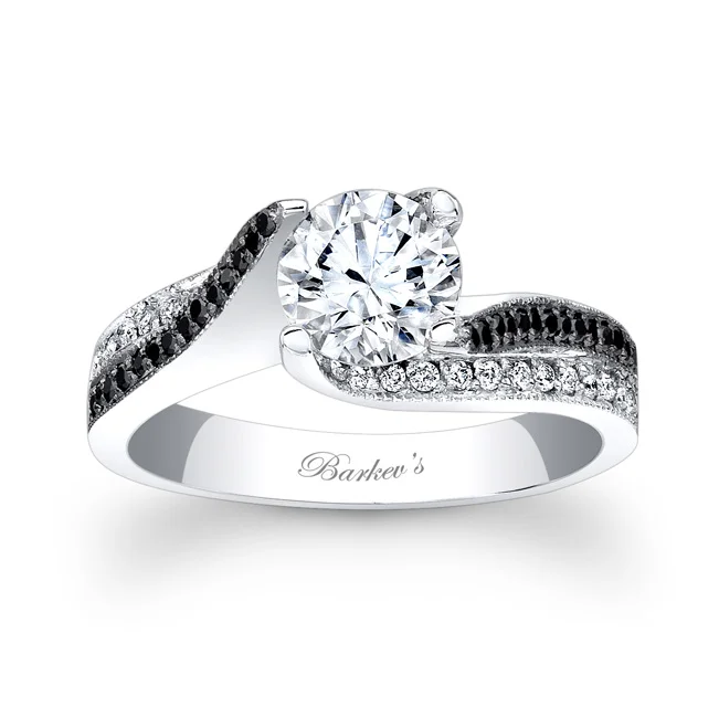 Black Diamond Engagement Ring