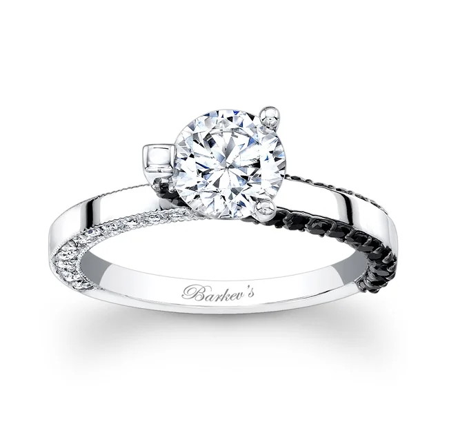 Black Diamond Engagement Ring