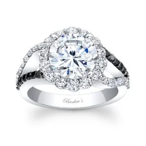 Black & White Diamond Engagement Ring