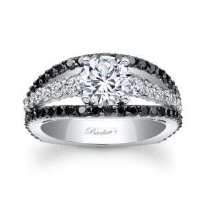 Black Diamond Engagement Ring