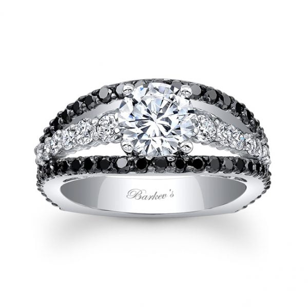 Black Diamond Engagement Ring