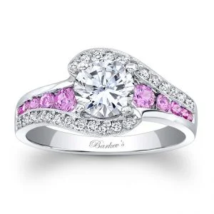 Pink Sapphire Engagement Ring