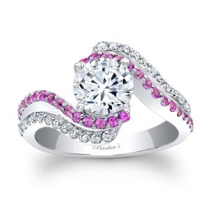 Pink Sapphire Engagement Ring