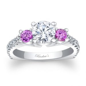 Pink Sapphire Engagement Ring