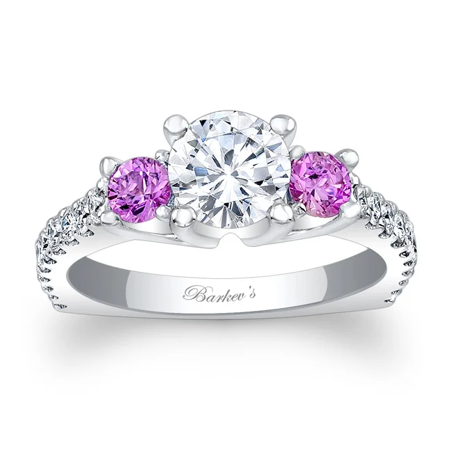 Pink Sapphire Engagement Ring