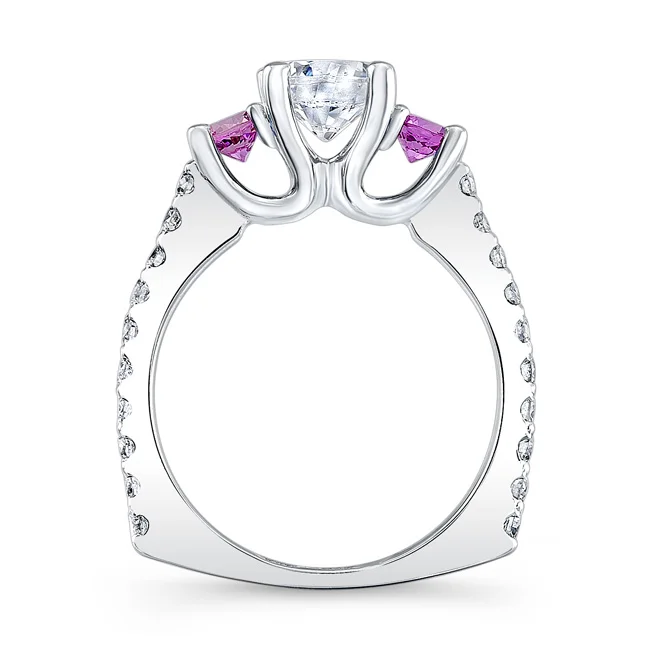 Pink Sapphire Engagement Ring