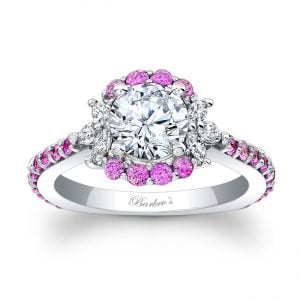 Pink Sapphire Engagement Ring