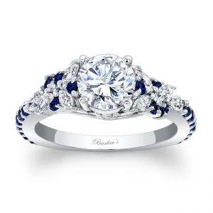 Engagement Ring With Blue Sapphires