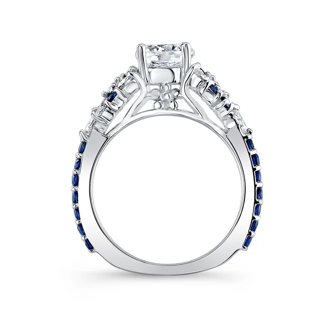 Engagement Ring With Blue Sapphires
