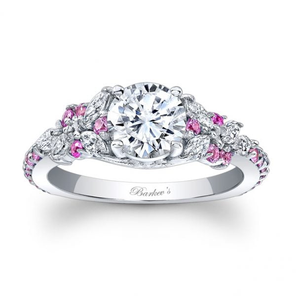 Pink Sapphire Engagement Ring