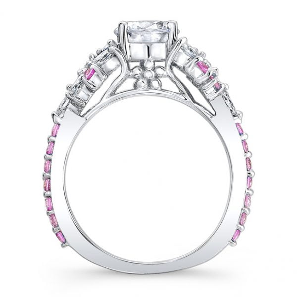Pink Sapphire Engagement Ring