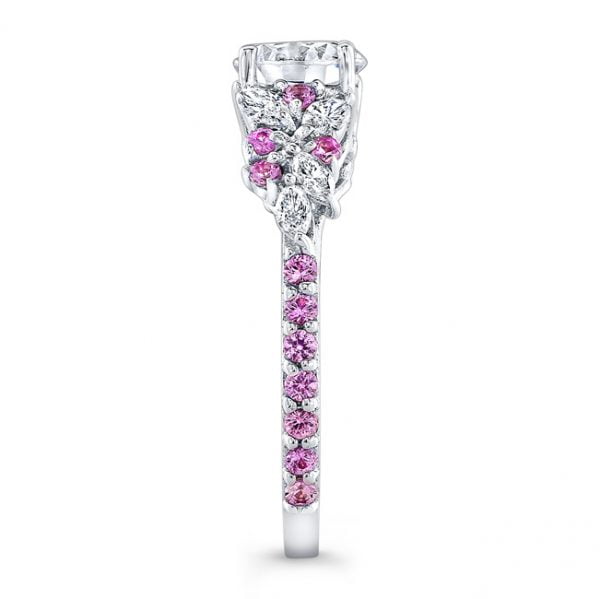 Pink Sapphire Engagement Ring