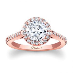 Rose Gold Halo Engagement Ring