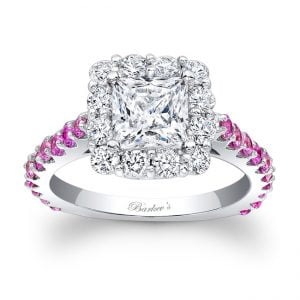 Pink Sapphire Engagement Ring