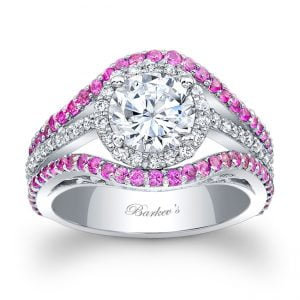 Pink Sapphire Engagement Ring