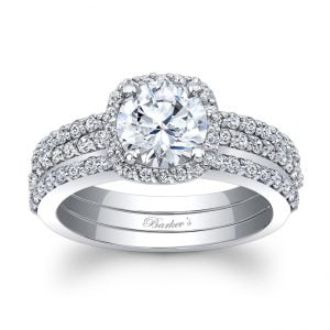 Halo Bridal Set