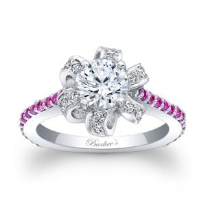 Pink Sapphire Engagement Ring