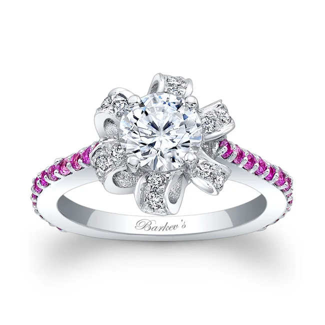 Pink Sapphire Engagement Ring