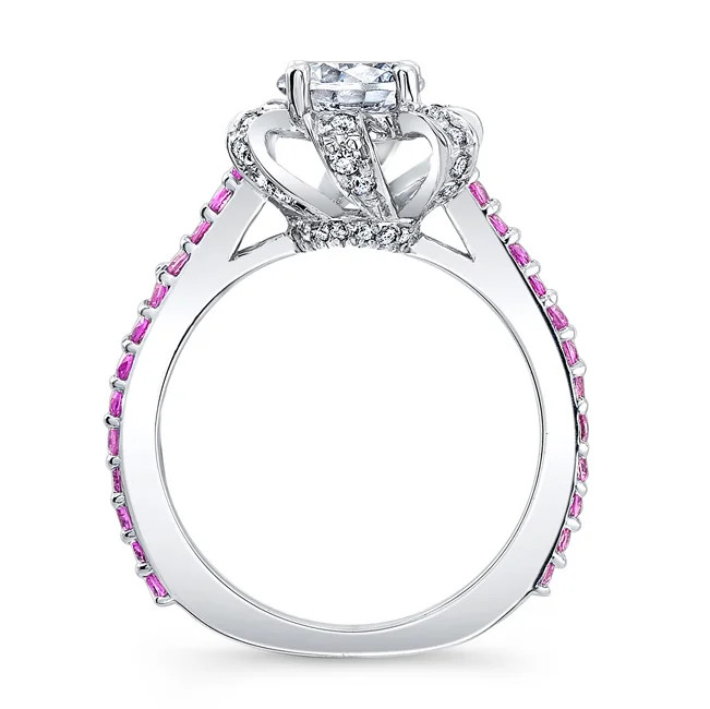 Pink Sapphire Engagement Ring