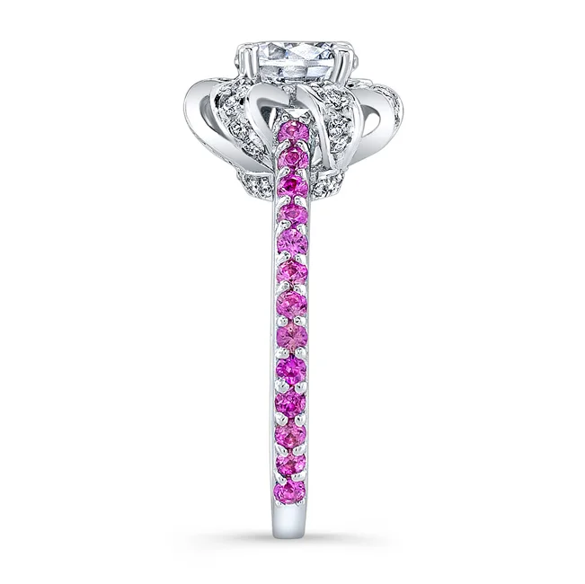 Pink Sapphire Engagement Ring