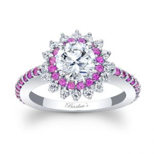 Pink Sapphire Engagement Ring